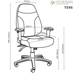 YS46 Preston Chair Dimensions