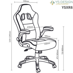 YSXR8 Gaming Chair Dimensions