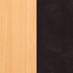Logan pedestal beech and ironstone finish