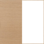 Logan pedestal oak and white finish
