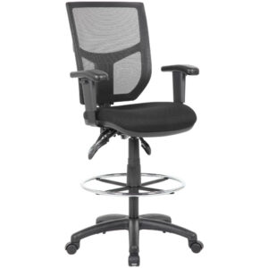 YS130AD Halo Drafting Chair with Arms Front Angle