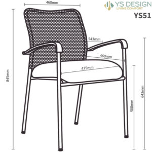 YS51 Orlando Chair Dimensions